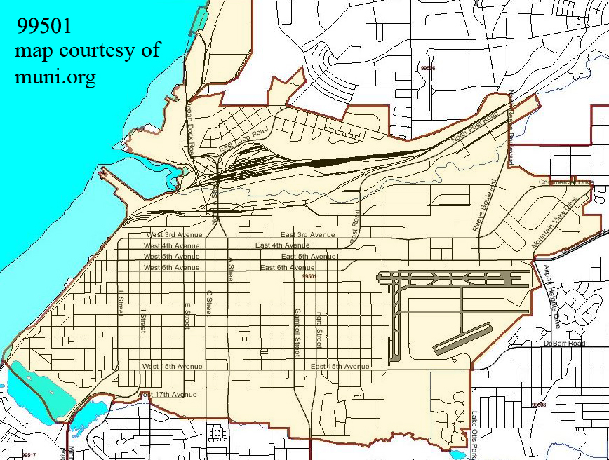 Downtown, South Addition, Government Hill, Anchorage, Alaska
